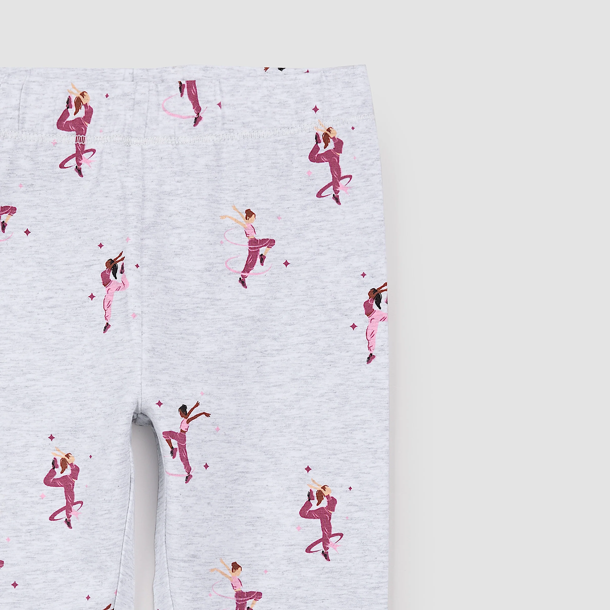 MILES THE LABEL: DANCER PRINT ON LIGHT GREY MIX LEGGINGS