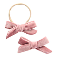 MILA & ROSE: VINTAGE PINK VELVET BOW