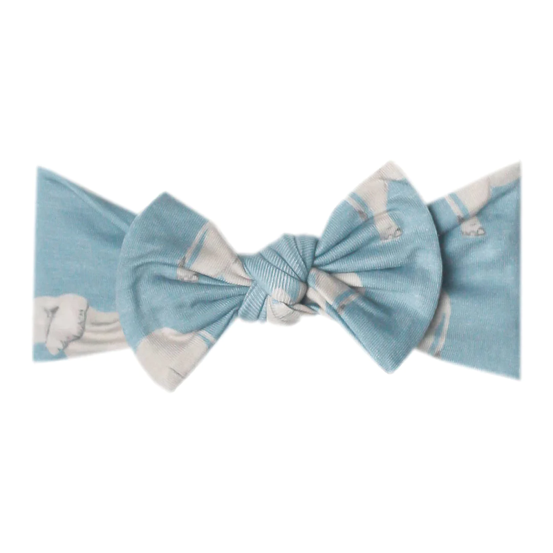 COPPER PEARL: PEANUT KNIT HEADBAND BOW