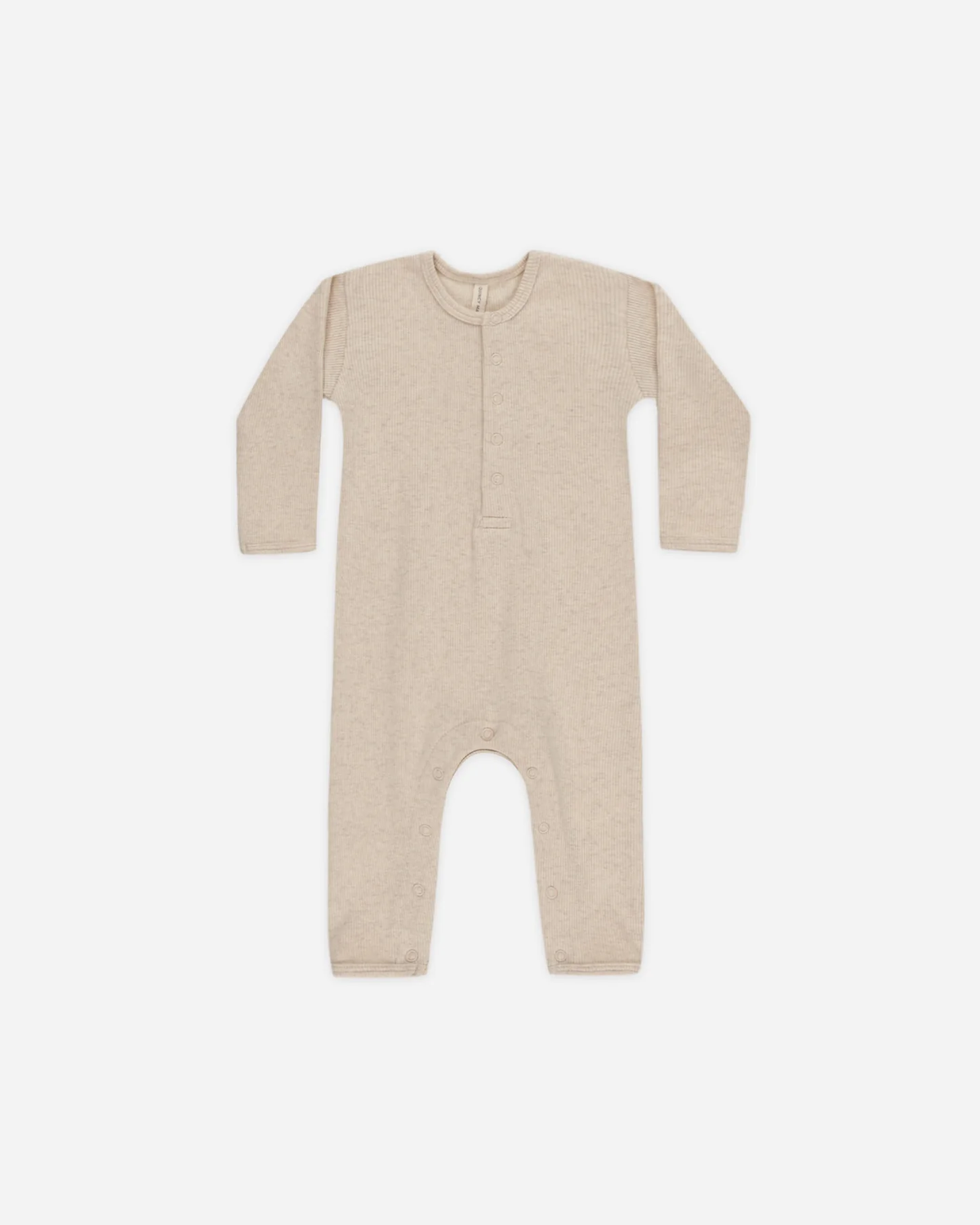 QUINCY MAE: RIBBED BABY JUMPSUIT || TAUPE