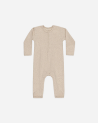 QUINCY MAE: RIBBED BABY JUMPSUIT || TAUPE