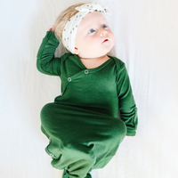 COPPER PEARL: ALDER NEWBORN KNOTTED GOWN