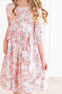 MILA & ROSE: DREAM BIG LITTLE ONE POCKET TWIRL DRESS