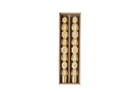 MUD PIE: GOLD STACKED PUMPKIN TAPER CANDLE SET