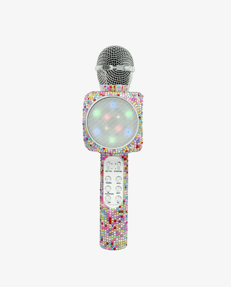 TRENDTECH: KARAOKE MICROPHONE & BLUETOOTH SPEAKER - CONFETTI BLING
