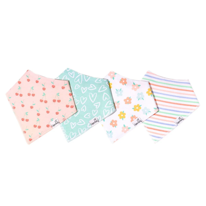 COPPER PEARL: CHEERY BABY BANDANA BIBS (4-PACK)