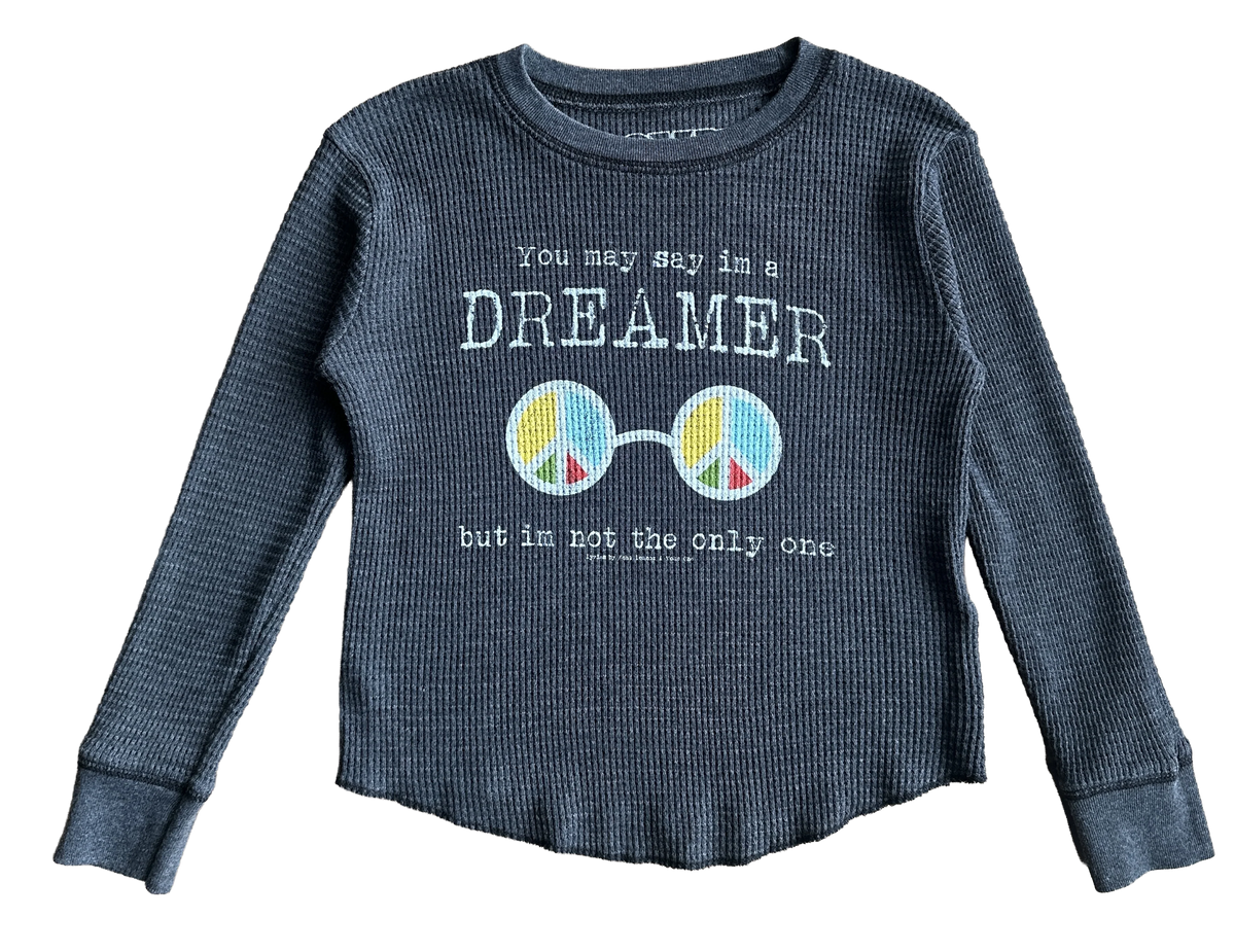 ROWDY SPROUT: JOHN LENNON DREAMER THERMAL - VINTAGE BLACK