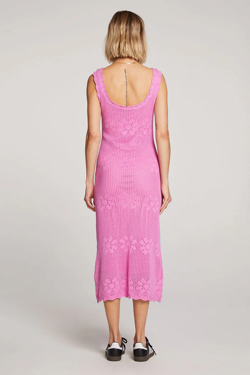 SALTWATER LUXE: ASHLEY MIDI SWEATER DRESS - PINK