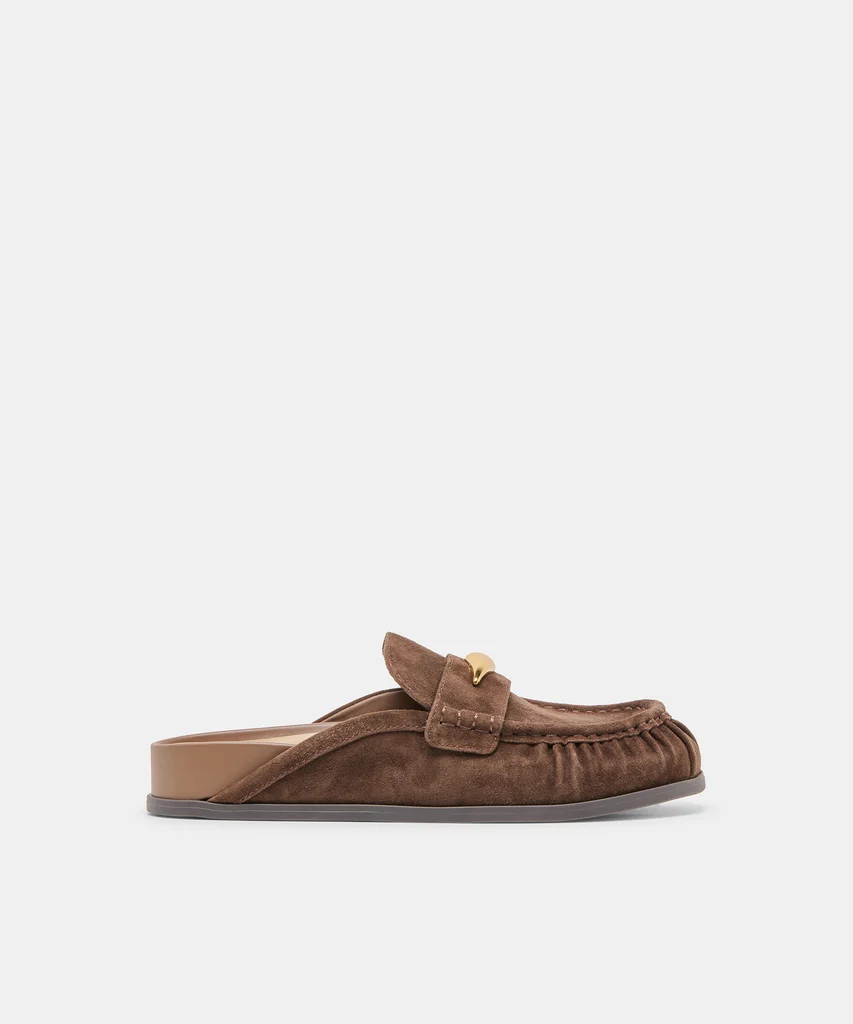 DOLCE VITA: JODERO FLATS DK BROWN SUEDE