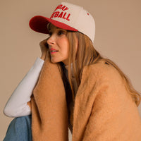 SUNDAY FOOTBALL TRUCKER HAT - NATURAL/RED