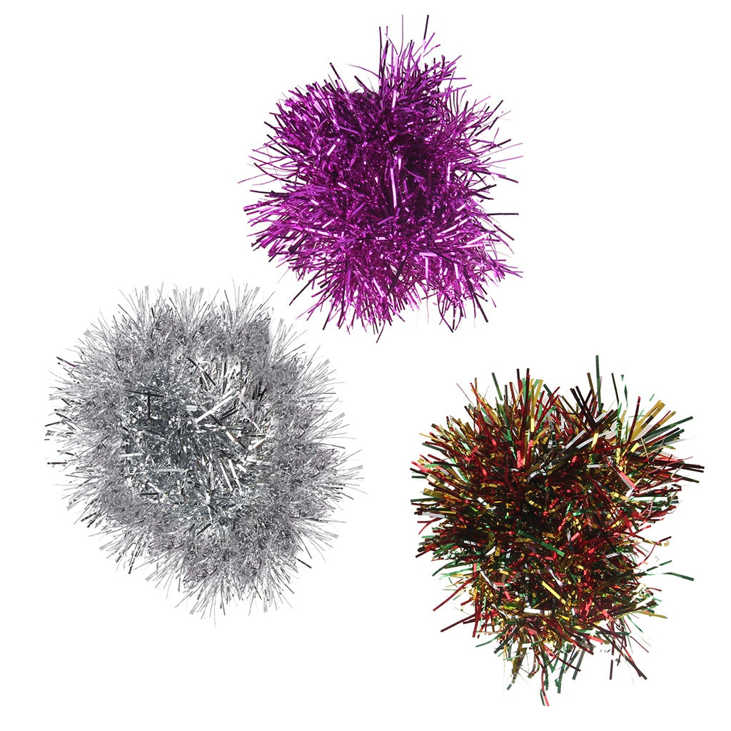 ISCREAM: TINSEL ORNAMENT SCRUNCHIE SET - 3-PACK