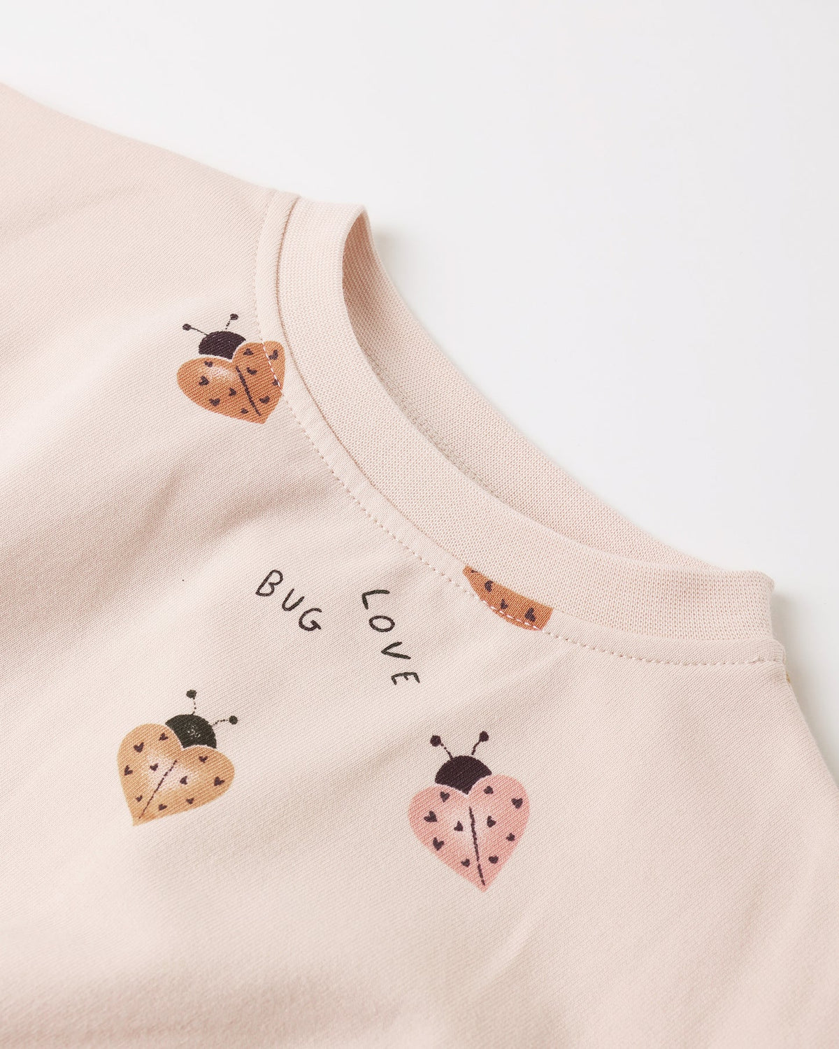 QUINCY MAE: LOVE BUG RELAXED SWEATSHIRT & SWEATPANT SET - PETAL