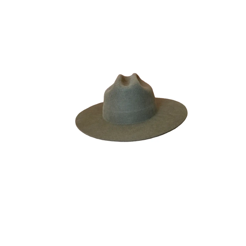 WILDER & SOUL: QUINN CATTLEMEN WOOL FELT HAT - OLIVE