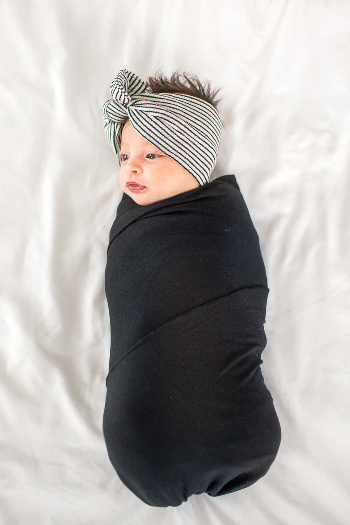 COPPER PEARL: MIDNIGHT KNIT SWADDLE BLANKET