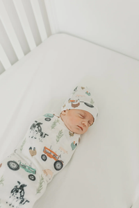 COPPER PEARL: JO KNIT SWADDLE BLANKET