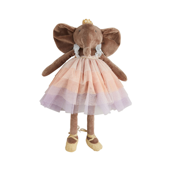 MUD PIE: PLUSH POPPY THE ELEPHANT PRINCESS - 14.5"