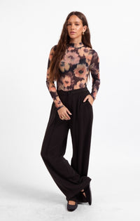 SAGE THE LABEL: VALENTINA SATIN PANT - BLACK