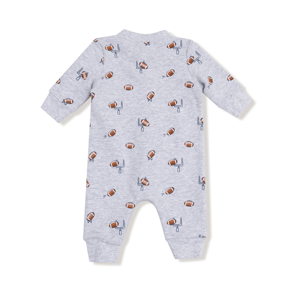 ANGEL DEAR: BASEBALL COLLAR ROMPER WITH FRONT PLACKET - FOOTBALL FIELD GOAL