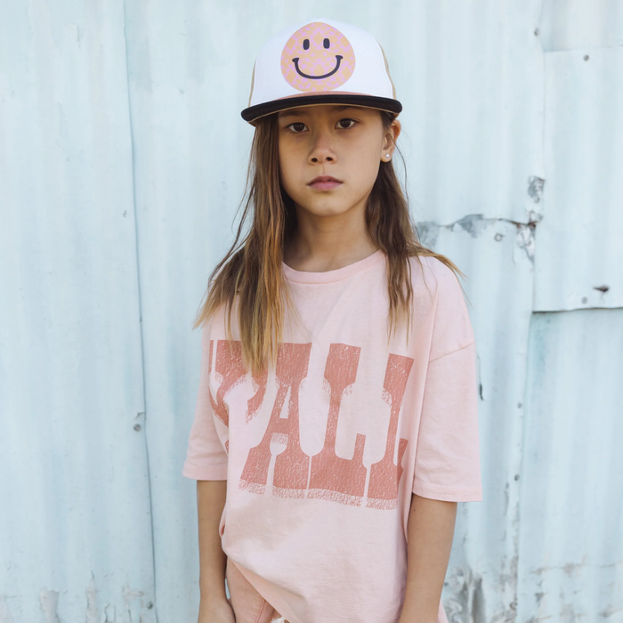 TINY WHALES: Y'ALL COTTON JERSEY SUPER TEE - FADED PINK