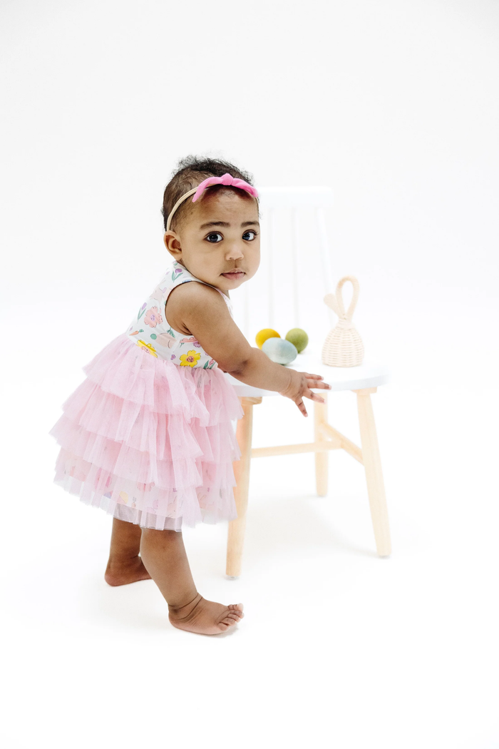 ANGEL DEAR: EASTER BUNNIES TWIRLY TANK TUTU DRESS - PINK
