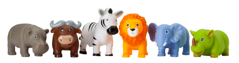 ELEGANT BABY: JUNGLE PARTY SQUIRTIE BABY BATH TOYS