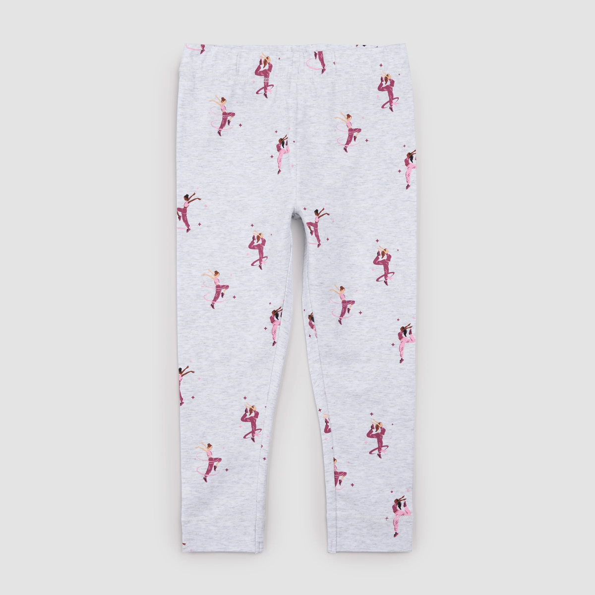 MILES THE LABEL: DANCER PRINT ON LIGHT GREY MIX LEGGINGS