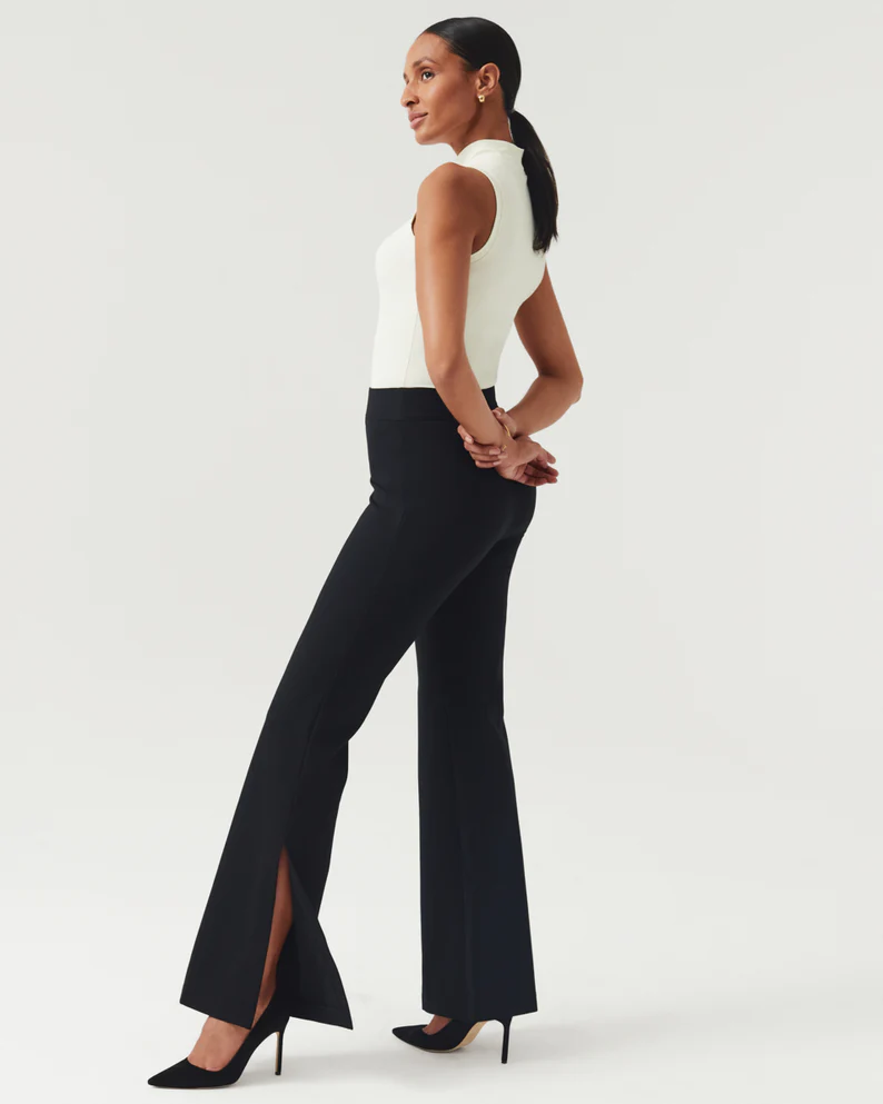 SPANX: THE PERFECT PANT, SPLIT HEM - CLASSIC BLACK