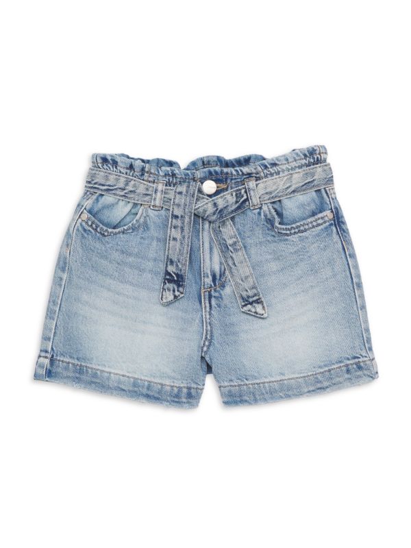 JOE'S JEANS: ALINA PAPERBAG TIE-WAIST JEAN SHORT - BLEACH WASH
