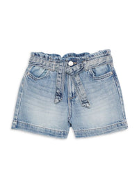 JOE'S JEANS: ALINA PAPERBAG TIE-WAIST JEAN SHORT - BLEACH WASH
