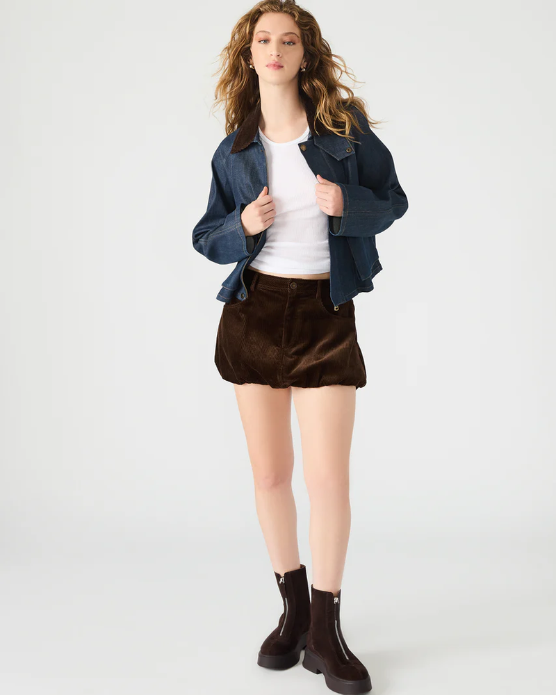 STEVE MADDEN: SIMONA SKIRT - DARK ESPRESSO