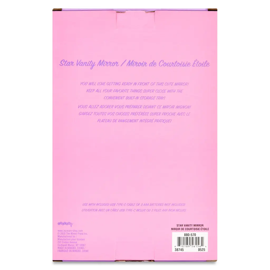 ISCREAM: LED LIGHT UP STAR VANITY MIRROR