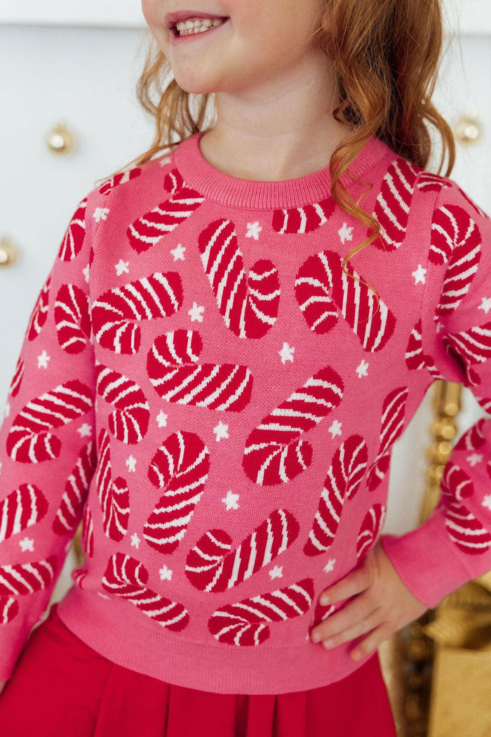 MILA & ROSE: CANDY CANES SWEATER