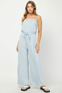 *PREORDER* NEEDII: SLEEVELESS TERRY CLOTH JUMPSUIT - LIGHT BLUE