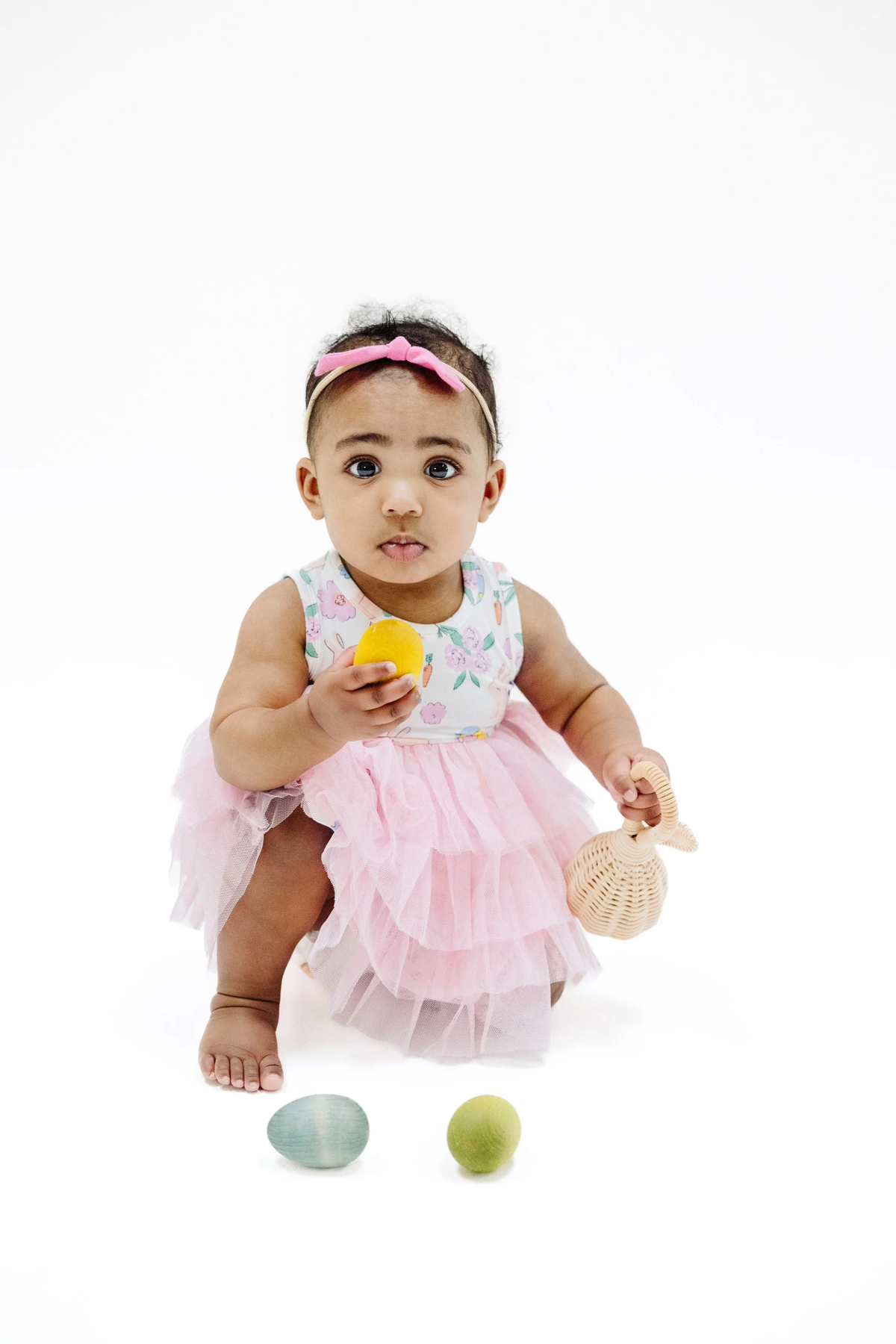 ANGEL DEAR: EASTER BUNNIES TWIRLY TANK TUTU DRESS - PINK