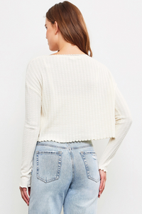 KNIT CROP TOP - IVORY