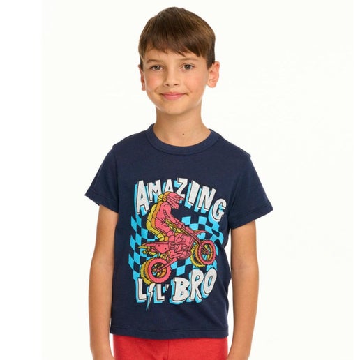 CHASER: AMAZING LIL' BRO TEE - NAVY BLUE