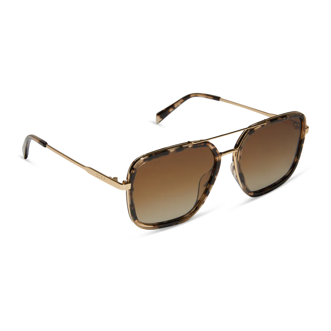 DIFF EYEWEAR: JORDAN - ESPRESSO TORTOISE BROWN GRADIENT POLARIZED