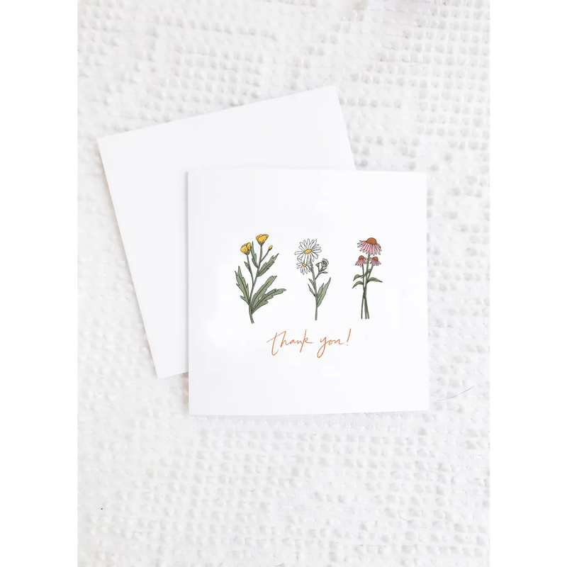 MADDON PAPER CO: WILDFLOWER THANK YOU CARD