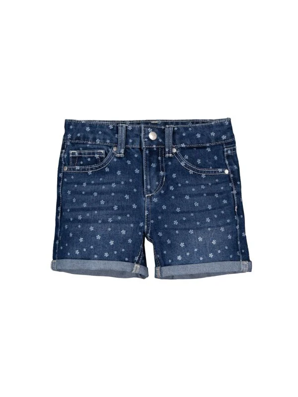 JOE'S JEANS: OZZIE ALLOVER PRINT DENIM SHORTS - MEDIUM WASH