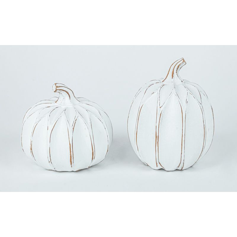 WHITE WASHED PUMPKIN TABLETOP SET