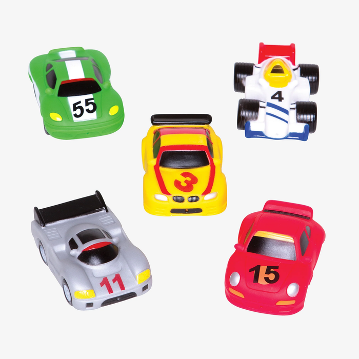 ELEGANT BABY: RACE CAR PARTY SQUIRTIE BABY BATH TOYS