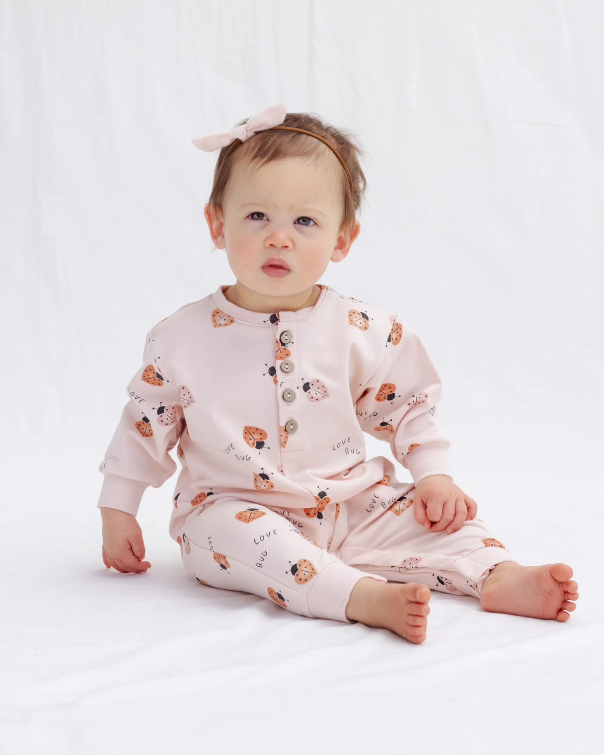 QUINCY MAE: LOVE BUG RELAXED JUMPSUIT - PETAL