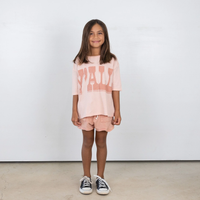 TINY WHALES: Y'ALL COTTON JERSEY SUPER TEE - FADED PINK