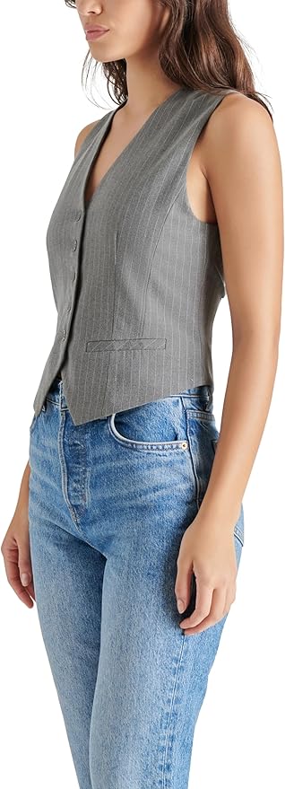 STEVE MADDEN: BARRETT VEST TOP - GREY