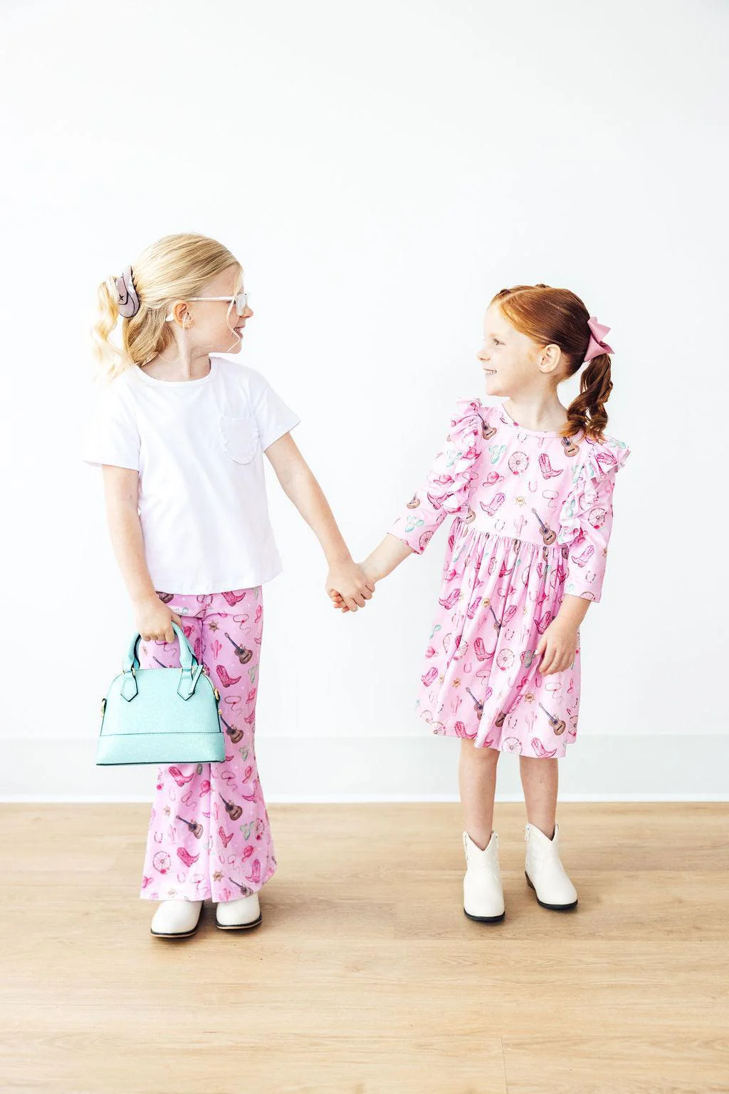 MILA & ROSE: BOOT SCOOTIN' RIBBED VELVET BELLS