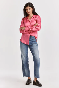 DEAR JOHN: GAIA BUTTON DOWN SHIRT - PINK CYCLAMEN