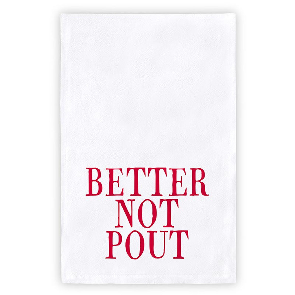 SANTA BARBARA DESIGN CO: BETTER NOT POUT THIRSTY BOY TOWEL - 30" X 30"