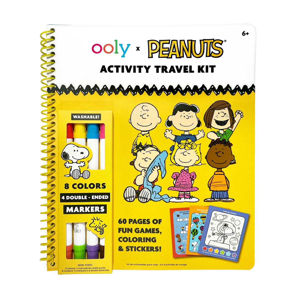 OOLY:  PEANUTS ACTIVITY TRAVEL KIT & DOUBLE-ENDED MARKERS