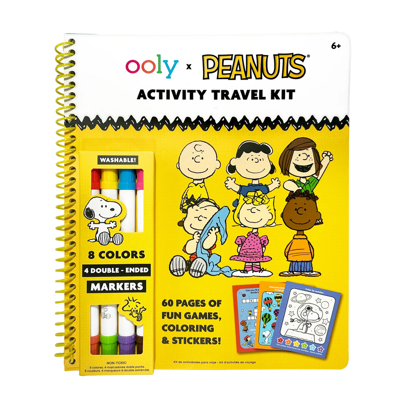 OOLY:  PEANUTS ACTIVITY TRAVEL KIT & DOUBLE-ENDED MARKERS