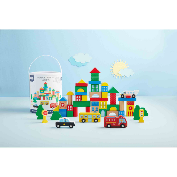 MUD PIE: WOODEN CITY BLOCK SET (50-PIECE)